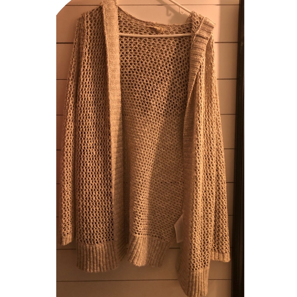 Hollister White Sweater Long Size Medium